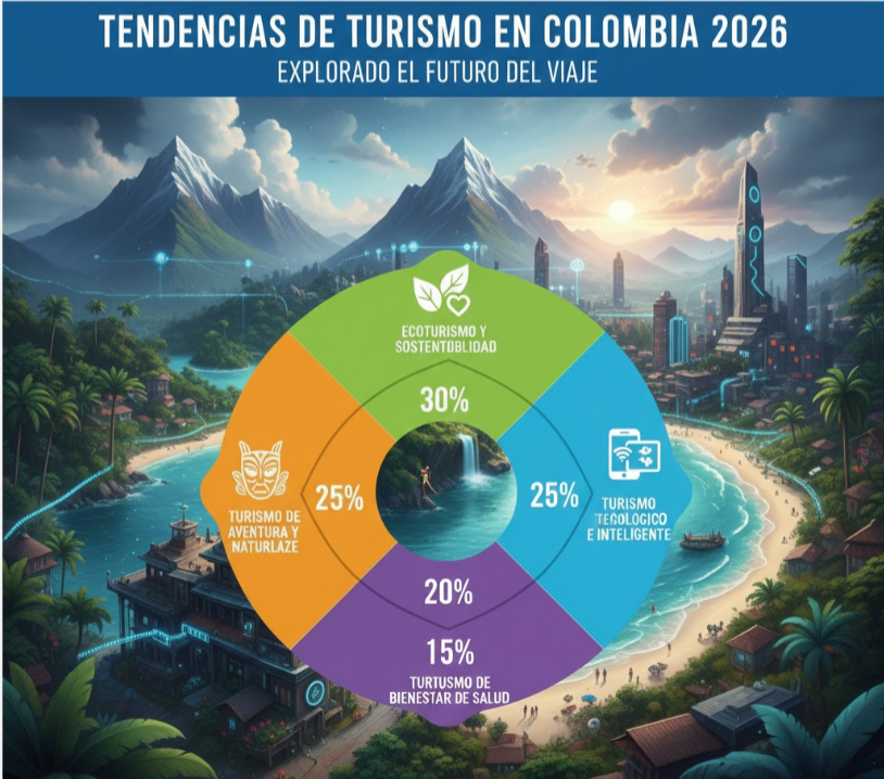 Paisaje natural colombiano con montañas y vegetación exuberante